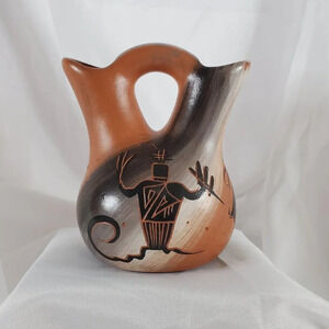 Cedar Mesa Native American Made Pottery Anasazi Rock Art Sandstone Wedding Vase